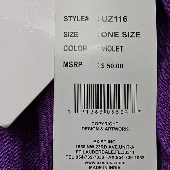 NWT Exist Purple Floral Midi Dress With Sequin & Embroidery Size 0S - Picture 12 of 12